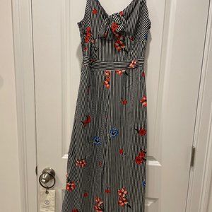 Floral Striped Jumpsuit